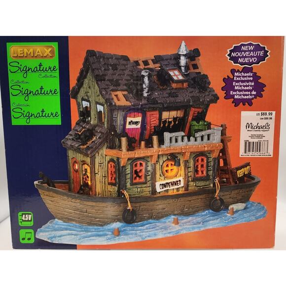 Lemax Spooky Town Signature Series (2014) Haunted Houseboat 45666-Retired